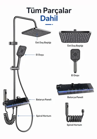 Ambiyans Led Işıklı Yıldızlı Akıllı Duş Sistemi – RB02