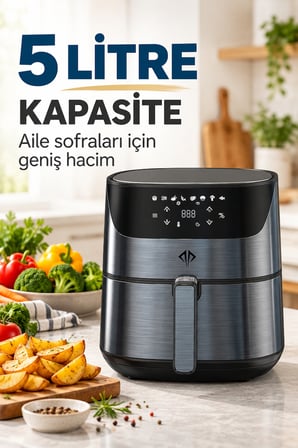 Trident Taf-509 XL İnox Airfryer Hava Fritözü