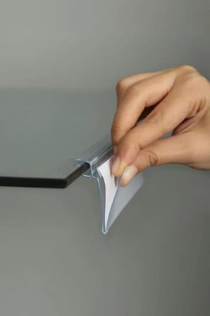 Cam Raflar Için Rafa Geçmeli -10 cm Plastik Etiketlik  100 Adet