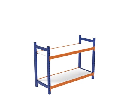 2 Katlı Ahşap Raflı İçten Oturmalı Hafif Rack - 3D Yazıcı Rafı, Depo Rafı 60x180 cm-100 cm