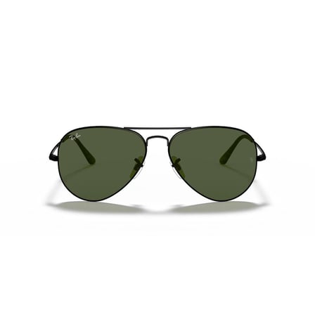 Ray-Ban RB3689 Unisex Güneş Gözlüğü Siyah Metal Çerçeve Yeşil Cam 58 mm