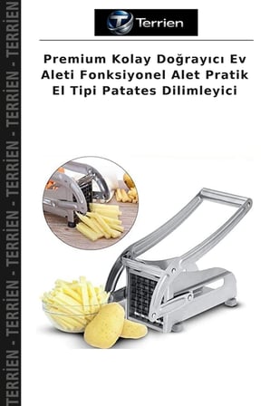 Premium Kolay Doğrayıcı Ev Aleti Fonksiyonel Alet Pratik El Tipi Patates Dilimleyici