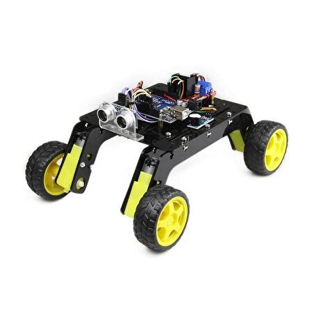 Rover 4WD Arazi Robot Kiti - Demonte (Pleksi Gövdeli)