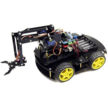 Arduino Robot Kollu 4WD Mobil Araba Kiti - Demonte