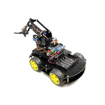 Arduino Robot Kollu 4WD Mobil Araba Kiti - Demonte