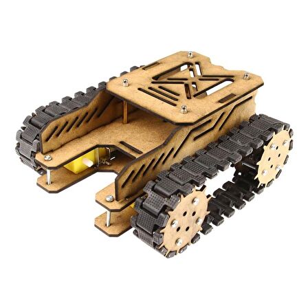 Woodie Ahşap Tank Robotu Gövde Seti - Demonte