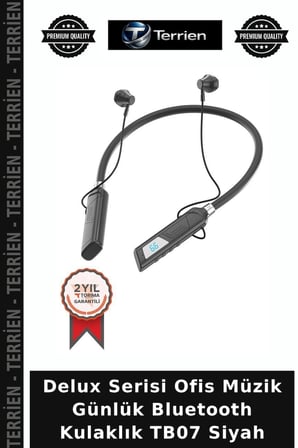 Delux Serisi Ofis Müzik Günlük Bluetooth Kulaklık TB07 Siyah