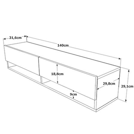 Robin Home Loft Tv Ünitesi Televizyon Sehpası LF11-AA