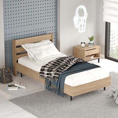Robin Home Lidya Tek Kişilik Karyola Metal Ayaklı 160*200 cm Sepet 