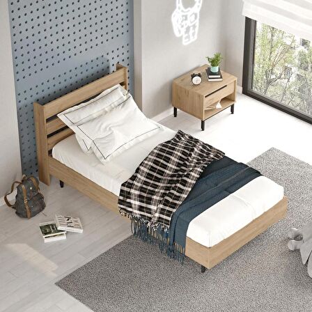 Robin Home Lidya Tek Kişilik Karyola Metal Ayaklı 160*200 cm Sepet 
