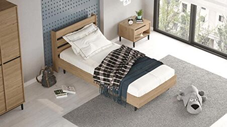Robin Home Lidya Tek Kişilik Karyola Metal Ayaklı 160*200 cm Sepet 