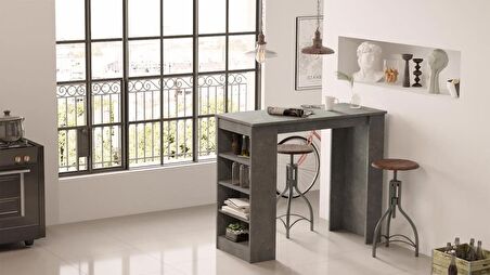 Robin Home Thales Bar Masası Mutfak Yemek Masası Beton ST1-RG