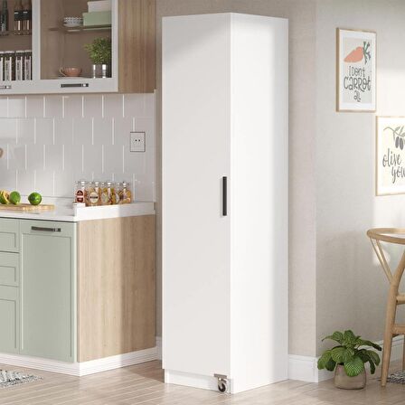 Robin Home Kelly Çok Amaçlı Dolap Kiler Dolabı Erzak Dolabı Beyaz 