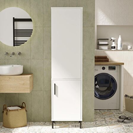Robin Home Bianca Çok Amaçlı Dolap Banyo Dolabı Beyaz 