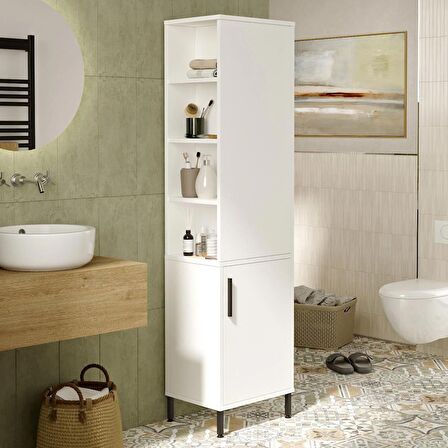 Robin Home Bianca Çok Amaçlı Dolap Banyo Dolabı Beyaz 