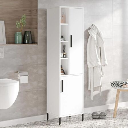 Robin Home Bianca Çok Amaçlı Dolap Banyo Dolabı Beyaz 