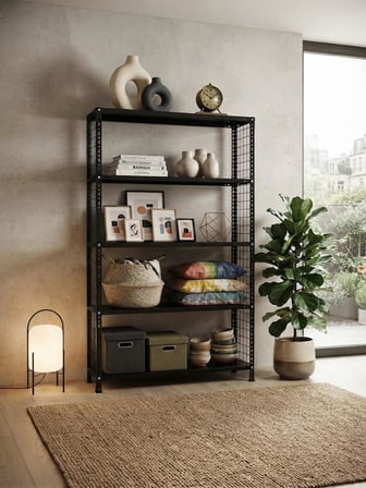 5 Katlı Renkli Dekoratif Çelik Raf - Çiçeklik rafı, Ofis Rafı 0,70 mm Yeşil-31x60 cm-200 cm