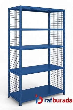 5 Katlı Renkli Dekoratif Çelik Raf - Çiçeklik rafı, Ofis Rafı 0,70 mm Yeşil-43x60 cm-100 cm