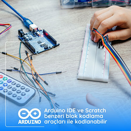 Arduino Uyumlu Robotik Kodlama Seti 124 Pcs (Kutulu ve E-Kitaplı)