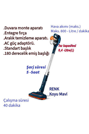 Power Blade motor Speedpro Şarjlı Dikey Süpürge