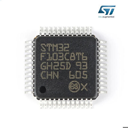 STM32F103C8T6 Microcontroller Lqfp48 ARM Cortex-M3 32-bit Mcu 64 Kbytes Flash 72 MHz Cpu Usb Can