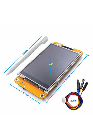 ESP32-2432S028R 2.8 inch Rezistif Dokunmatik Tft Lcd Modül 240x320 Pixel Rgb Led Ldr Usb Uart IO Se