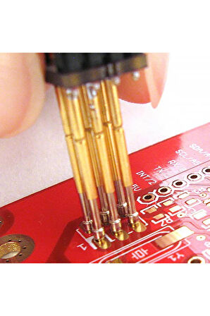 Pogo Pin P100-E2 Uyumlu 100 Adet Set Altın Kaplama Yaylı Test Probu Pim 1.3mm Konik Programlayıc