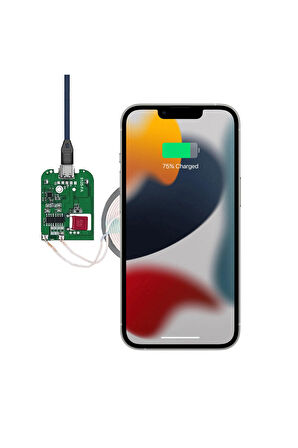 Kablosuz Şarj Modülü Type C 15W Qi 9V 1.5A Mobil Akıllı Telefon Oyuncak Pil Şarj Transmiter