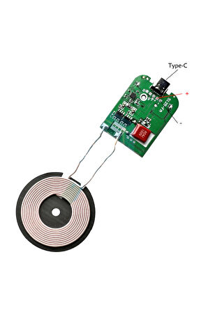 Kablosuz Şarj Modülü Type C 15W Qi 9V 1.5A Mobil Akıllı Telefon Oyuncak Pil Şarj Transmiter
