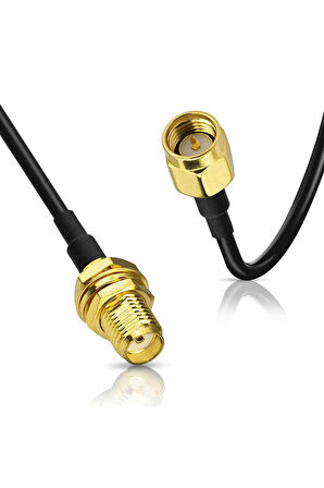 RG174 50 ohm Koaksiyel SMA Erkek Dişi 10 Metre Kablo RF Sinyal Uzatma Kablosu 0-6Ghz Koeksiyel
