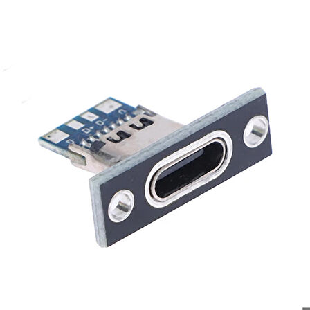 USB 3.1 Type C Panel Montaj Dişi Soket 4 Pin Smd Lehimlenebilir Padler Konnektör Telefon Şarj Board