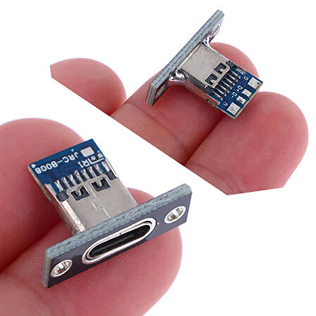 USB 3.1 Type C Panel Montaj Dişi Soket 4 Pin Smd Lehimlenebilir Padler Konnektör Telefon Şarj Board