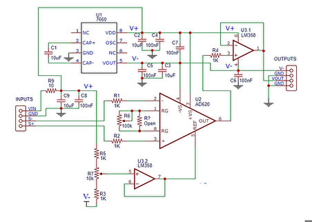 Ad620 Micro Voltaj Sinyal Kuvvetlenirici Modül DC 12V Mikro Küçük Gerilim Ölçme Kartı Enst.Yükselti