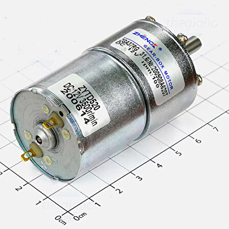 ZGA37RG 12V 37mm 100Rpm Redüktörlü DC Motor Metal Dişli Yüksek Tork Kuvvet Robot Oyuncak RC Araba