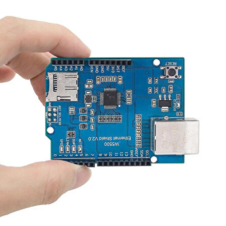 Arduino Ethernet Shield Wiznet W5500 3.3V SPI TCP/IP UDP Network Ağ Lan Haberleşme İnternet Iot Kont