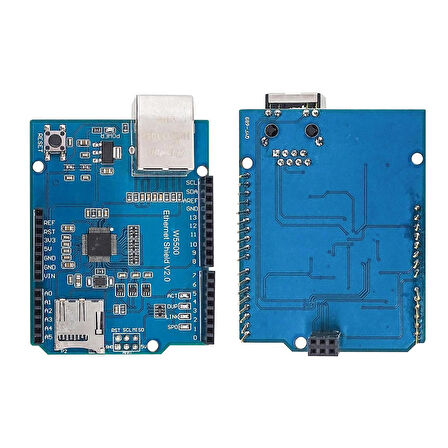 Arduino Ethernet Shield Wiznet W5500 3.3V SPI TCP/IP UDP Network Ağ Lan Haberleşme İnternet Iot Kont