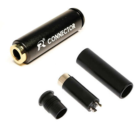 3.5mm Dişi Ses Soket Kutusu 4 Tel Kutuplu Aluminyum Jack Altın Kaplama Stereo Kulaklık Mikrofon Hopa