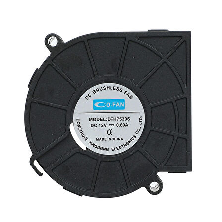 7530 12V DC Salyangoz Fan DFH7530 3D Yazıcı Soğutma Fanı Santirfüj Havalandırma Klima Türbin Kuluçka