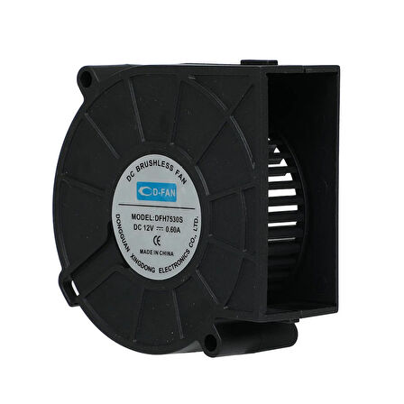 7530 12V DC Salyangoz Fan DFH7530 3D Yazıcı Soğutma Fanı Santirfüj Havalandırma Klima Türbin Kuluçka