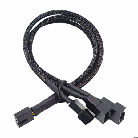 1 to 3 Çoğaltıcı 25cm Fan Uzatma Kablosu Y Tip 4 Pin 3 Pin Bilgisayar Kasa Anakart Ekran Kartı Soğut
