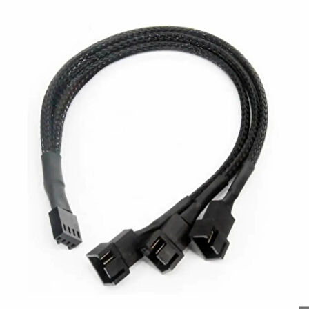 1 to 3 Çoğaltıcı 25cm Fan Uzatma Kablosu Y Tip 4 Pin 3 Pin Bilgisayar Kasa Anakart Ekran Kartı Soğut