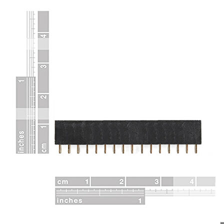 16 Pin Tek Sıra Dişi Header 180 Derece 1x16 Pin 2.54mm Soket Konnektör Breadboard Pcb Devre Bağlantı