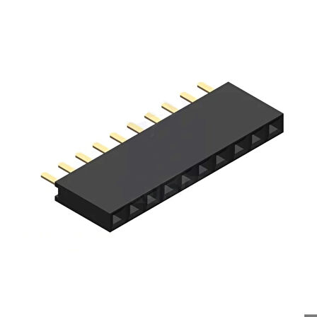 10 Pin Tek Sıra Dişi Header 180 Derece 1x10 Pin 2.54mm Soket Konnektör Breadboard Pcb Devre Bağlantı