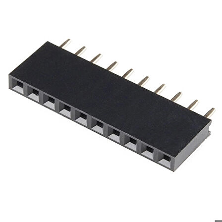 10 Pin Tek Sıra Dişi Header 180 Derece 1x10 Pin 2.54mm Soket Konnektör Breadboard Pcb Devre Bağlantı