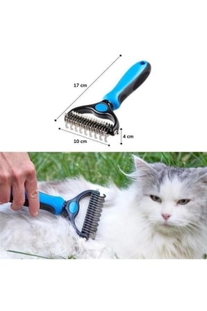 Plastik Saplı Metal Kedi Köpek Bakım Kıtık Tüy Topak Açıcı Tarak