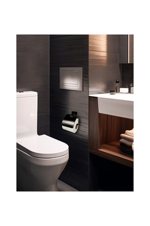 Yapışkanlı Kolay Monte Kapaklı Siyah Wc Kağıtlık