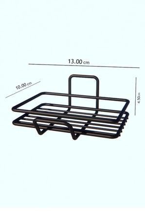 Yapışkanlı Sabunluk Banyo Mutfak Lavabo Metal Katı Sabunluk Siyah