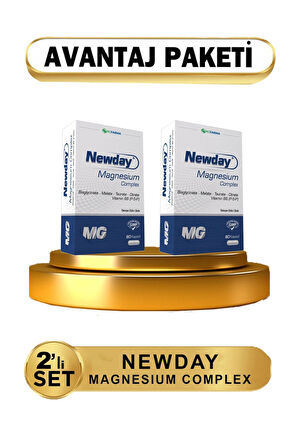 Newday Magnezyum Complex Vitamin B6, 60 Kapsül 2 Adet