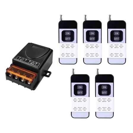 Lavat 1000 Metre Mesafeli AC 220V 30A 5 Kumandalı Röle Kutusu 433 MHz Radyo Frekanslı