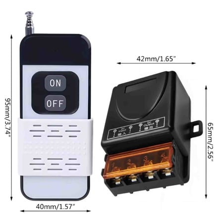 Lavat 1000 Metre Mesafeli AC 220V 30A 5 Kumandalı Röle Kutusu 433 MHz Radyo Frekanslı